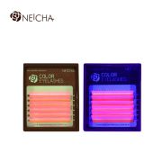 Ресницы флуоресцентные NEICHA Pink MINI 6 линий C 0,10 MIX 8.2 (8-13)