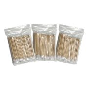 Комплект: 3 упаковки - Ватные палочки 7см деревянные микростики, 100шт