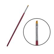 Кисть скошенная №2, коричневая ножка