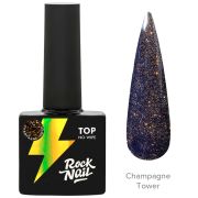 Топ RockNail светоотражающий Champagne Tower, 10 мл