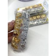 Поталь, 2 цвета (золото/серебро) 12 ячеек