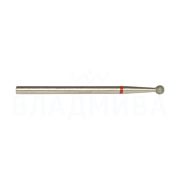 856.104.001.000.027 Фреза алмазная сферическая красная 2.7 мм, ВладМиВа