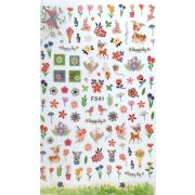 Наклейки для ногтей Flower, F541