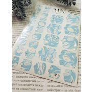 Плёнки для педикюра Wraps stickers SF-150 (комбинированные с фольгой) MIW NAILS