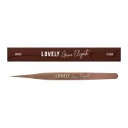 Пинцет для наращивания ресниц Lovely NanoFiber, серия Grace Elegante Bronze, тип Прямой