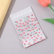 Подарочные пакеты прозрачные 10 х 8 см, 50 шт, сердечки