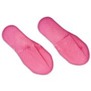 Тапочки с закрытым мысом спанбонд/пенополиэтилен, тисненый розовый 1 пара