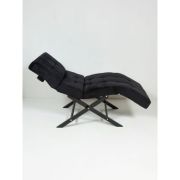 Анатомическая кушетка с регулировкой головы и ног, ножки черный металл